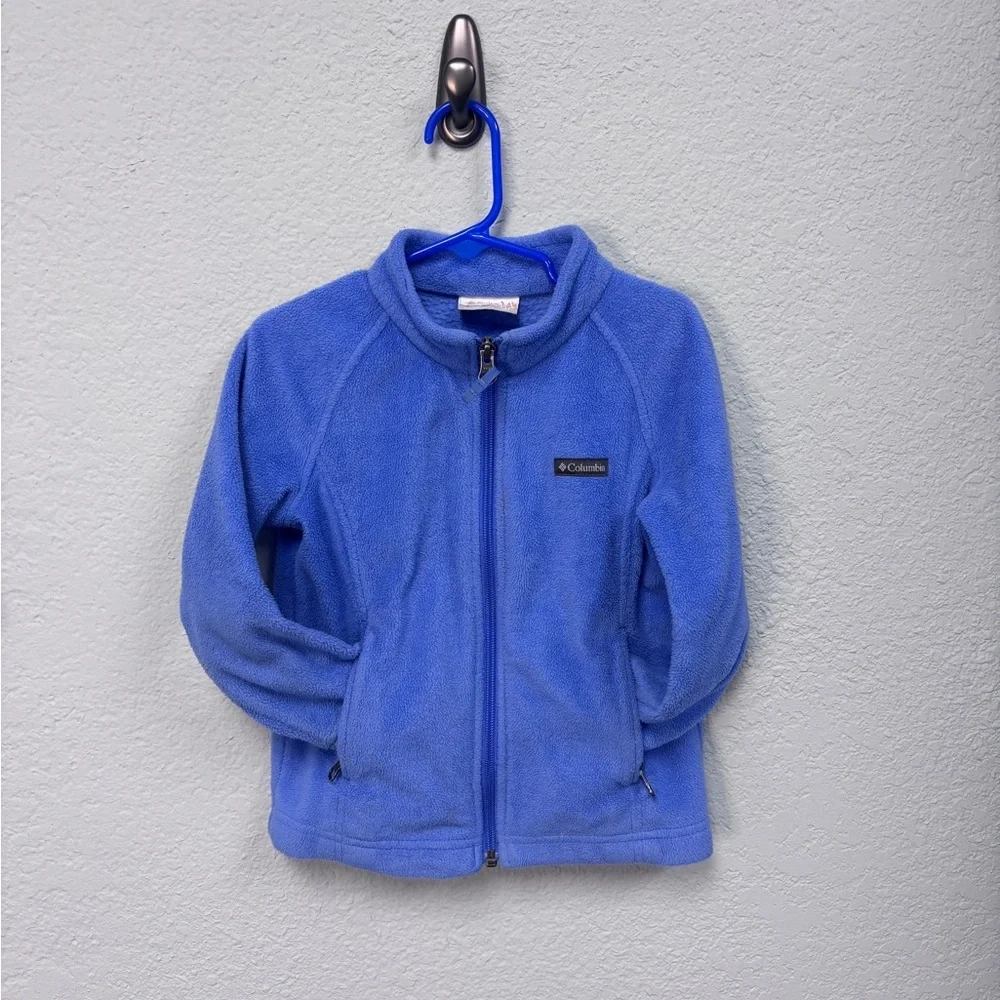 Columbia Soft Blue Kids' 4T Fleece Jacket in EUC